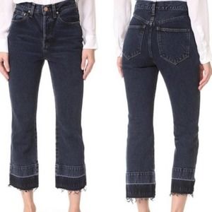 AYR Styx High Rise Cropped Mini Boot Jeans in Babylon Wash Size 26